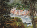 Portofino through Trees, crop